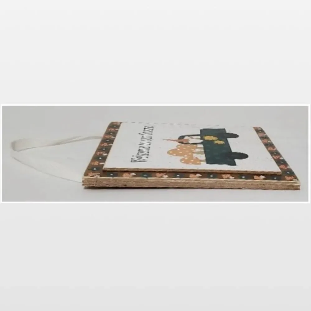 New 2D Gnome Welcome Home Wood Sign